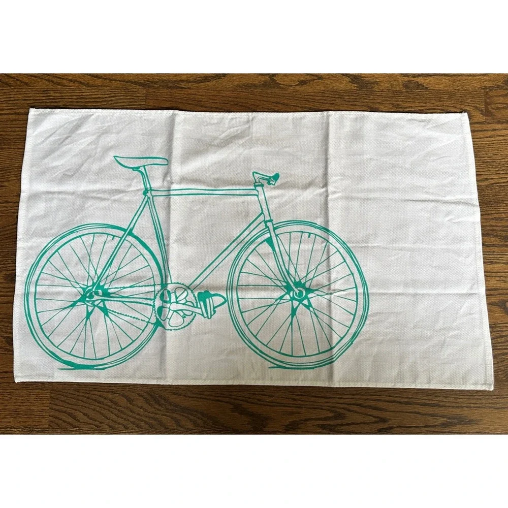 Vital Industries Flour Sack Towels Unisex OS Multi Bicycle Vintage Kitchen Decor